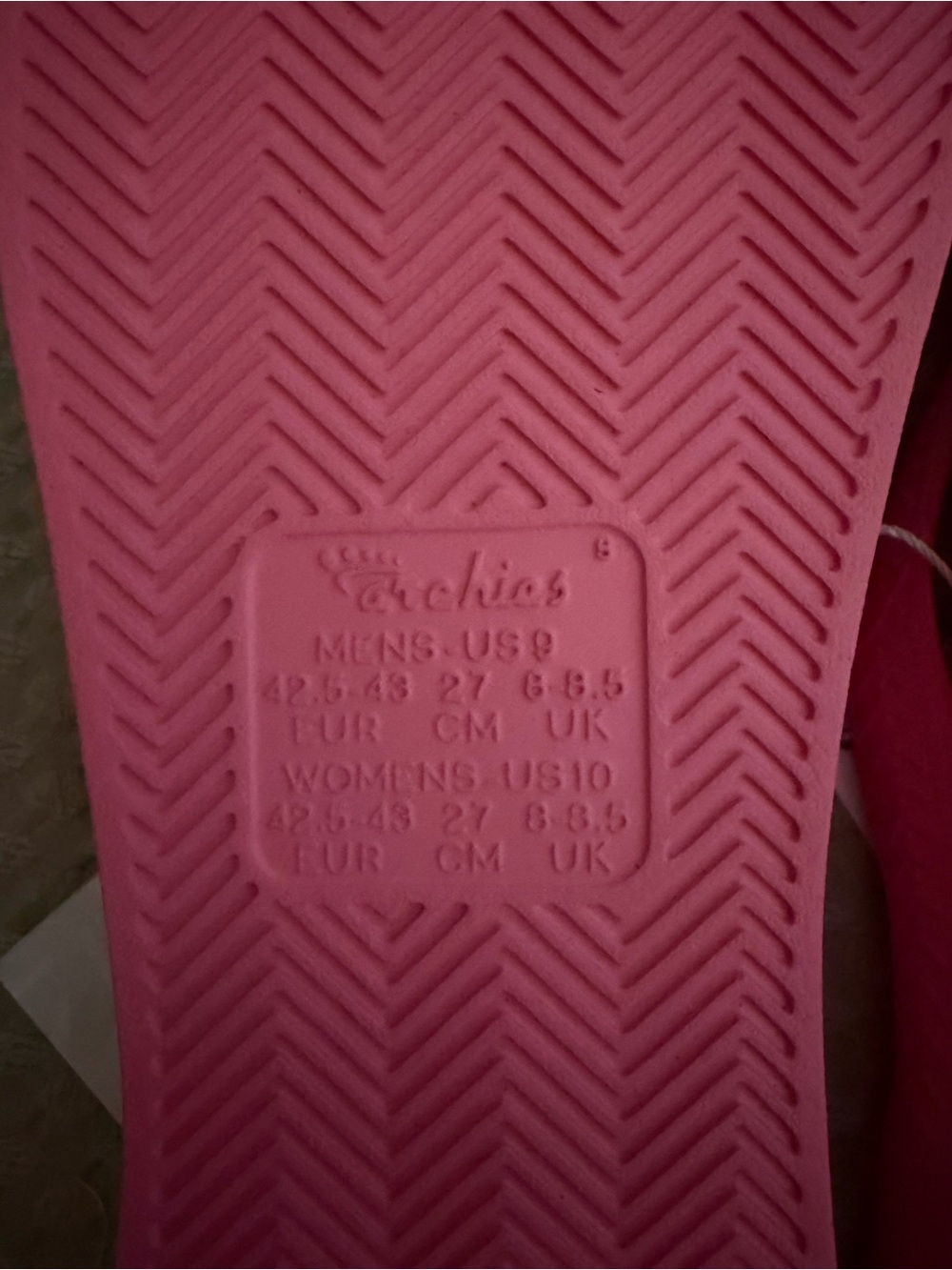 Archies Pink Arch Support Flip Flops - Picture 3 of 3